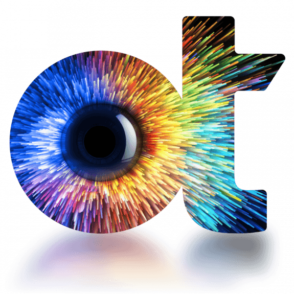 OpenText OT watemark image with radiant colors